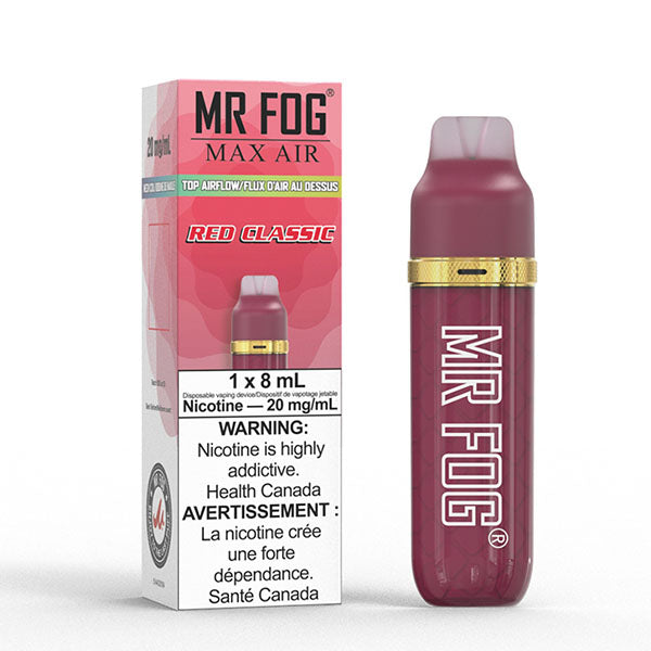 MR FOG MAX AIR DISPOSABLE - 2500 PUFFS - 8ML (Excise Tax Stamped) Fatty Fog Vape bar MR FOG MAX AIR DISPOSABLE - 2500 PUFFS - 8ML (Excise Tax Stamped) Fatty Fog Vape bar