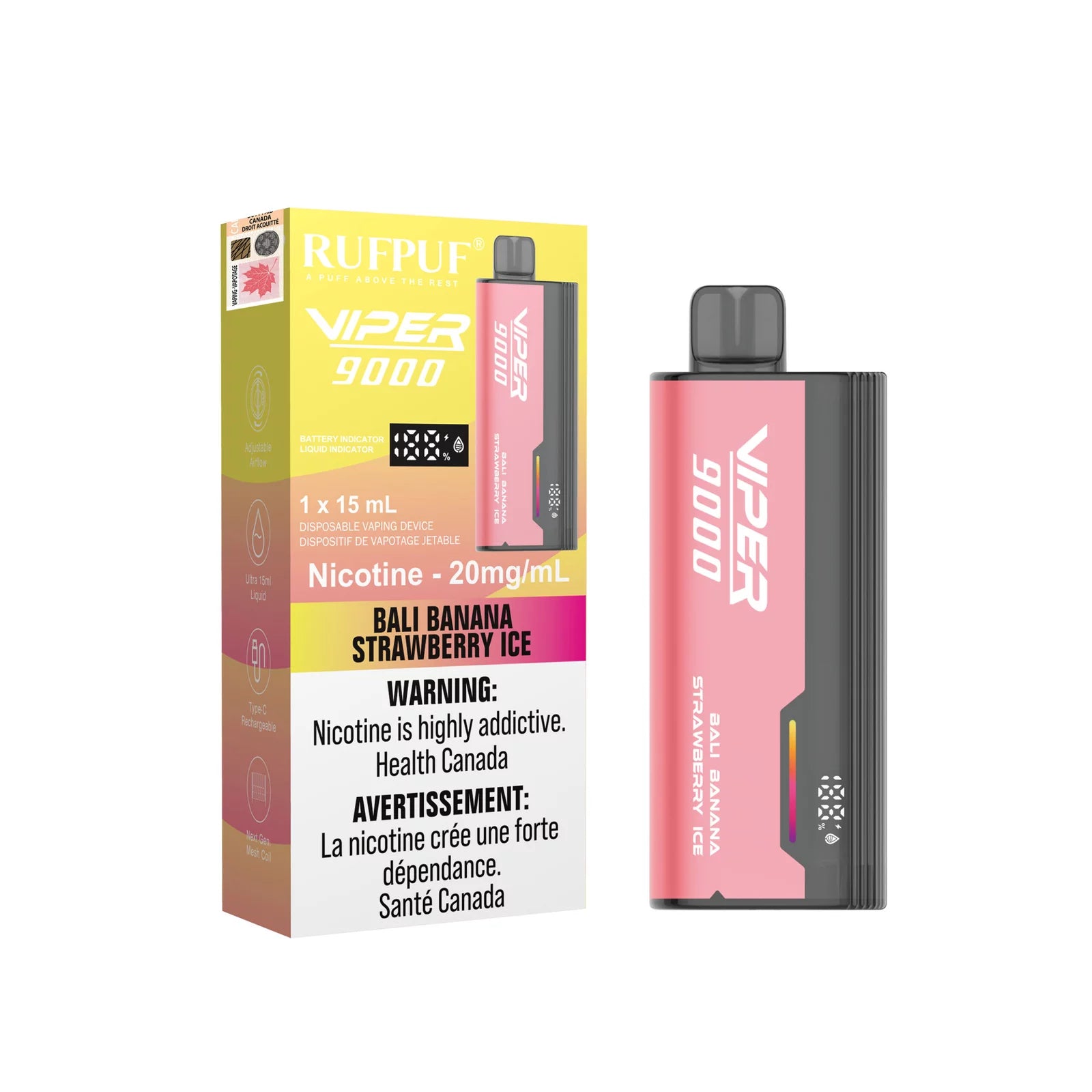 Gcore RufPuf VIPER 9000 Fatty Fog Vape bar Gcore RufPuf VIPER 9000 Fatty Fog Vape bar