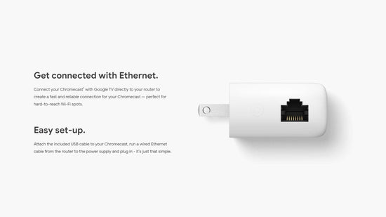 Ethernet adaptor for Chromecast with Google TV