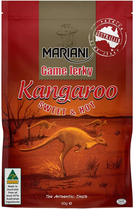 Mariani Game Jerky - Kangaroo Sweet & Hot 50g